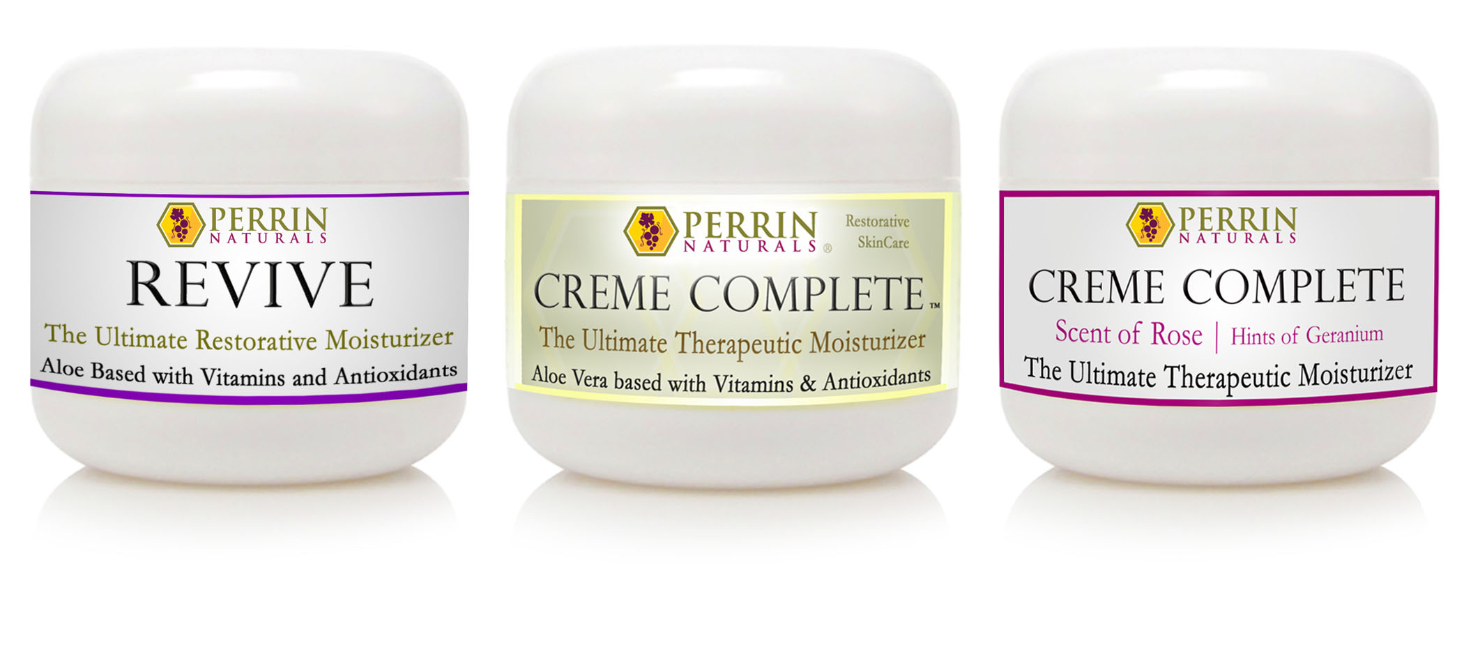 3 pack of perrin naturals creams